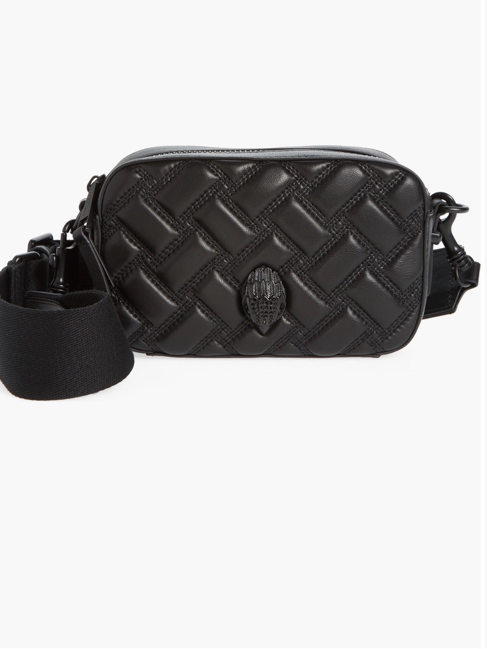 Kurt Geiger Quilted Black Crossbody Bag camera bag. Excellent Cond.